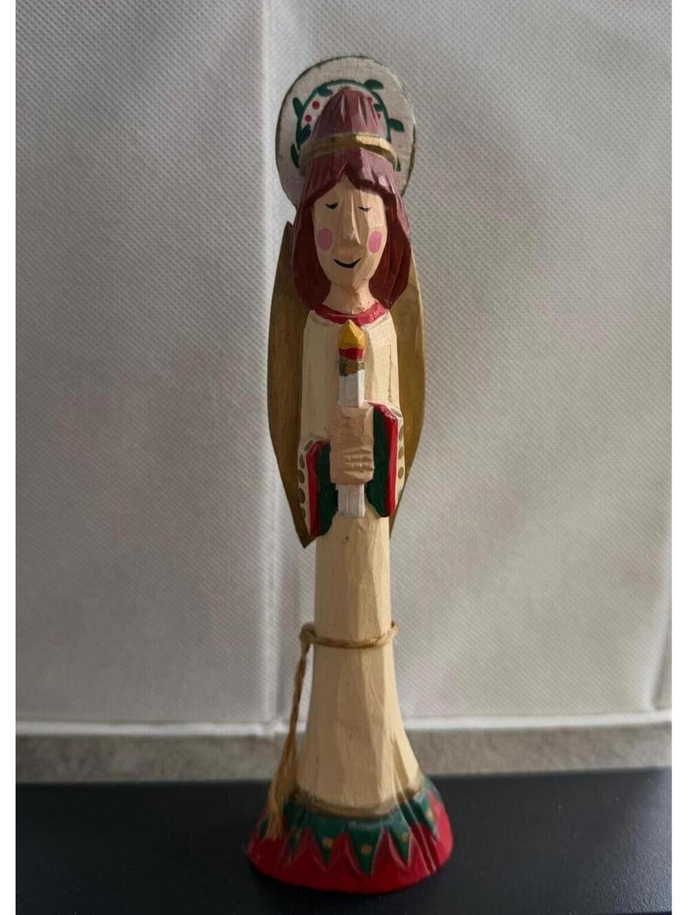 Midwest for Cannon falls wooden 8" Angel figurine c15